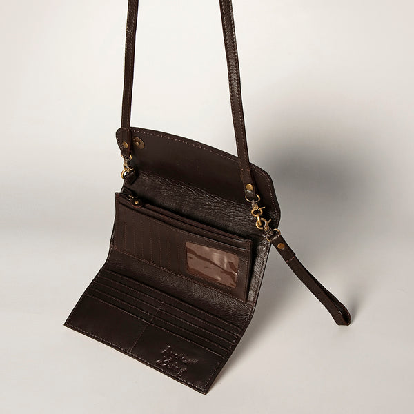 ADBGA247 American Darling Hand Tooled Genuine Leather Small Cross body Bag with Leather Strap