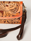 ADBGA247 American Darling Hand Tooled Genuine Leather Small Cross body Bag with Leather Strap