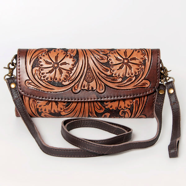 ADBGA247 American Darling Hand Tooled Genuine Leather Small Cross body Bag with Leather Strap