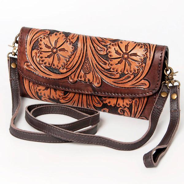 ADBGA247 American Darling Hand Tooled Genuine Leather Small Cross body Bag with Leather Strap
