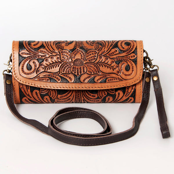 ADBGA247 American Darling Hand Tooled Genuine Leather Small Cross body Bag with Leather Strap