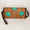 ADBGA247 American Darling Hand Tooled Genuine Leather Small Cross body Bag with Leather Strap