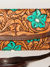 ADBGA247 American Darling Hand Tooled Genuine Leather Small Cross body Bag with Leather Strap