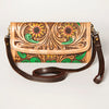 ADBGA247 American Darling Hand Tooled Genuine Leather Small Cross body Bag with Leather Strap