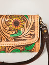 ADBGA247 American Darling Hand Tooled Genuine Leather Small Cross body Bag with Leather Strap