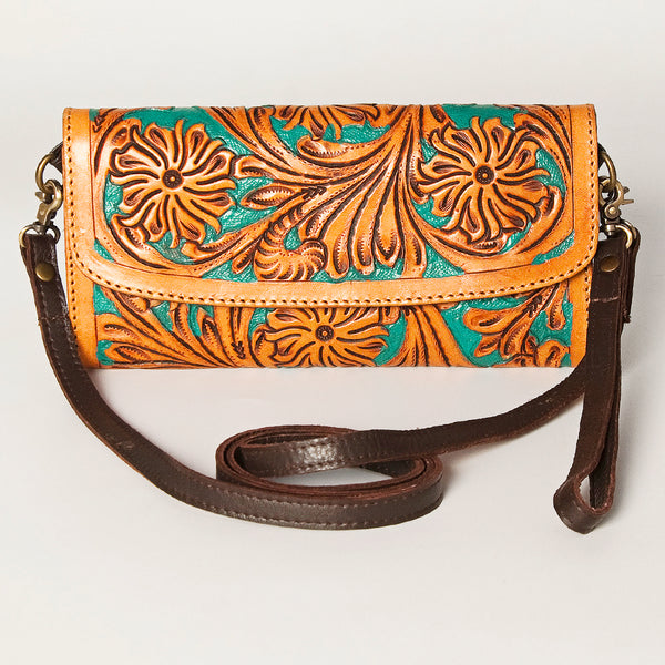 ADBGA247 American Darling Hand Tooled Genuine Leather Small Cross body Bag with Leather Strap