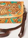 ADBGA247 American Darling Hand Tooled Genuine Leather Small Cross body Bag with Leather Strap