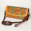 ADBGA247 American Darling Hand Tooled Genuine Leather Small Cross body Bag with Leather Strap