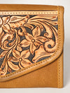 ADBGA250 American Darling Hand Tooled Genuine Leather Jewelry Case Floral Carved