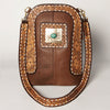 ADBGA251A American Darling Large Cross body Bag Hand Tooled Genuine Leather Concho