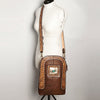 ADBGA251A American Darling Large Cross body Bag Hand Tooled Genuine Leather Concho
