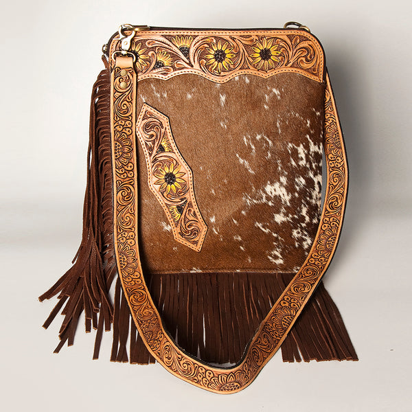 ADBGA252 American Darling Hair-On Cowhide Chaps Bag Hand Tooled Genuine Leather