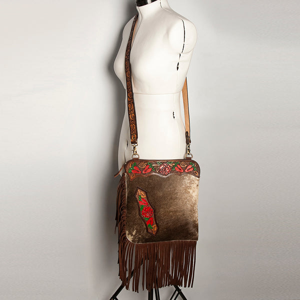 ADBGA252 American Darling Hair-On Cowhide Chaps Bag Hand Tooled Genuine Leather