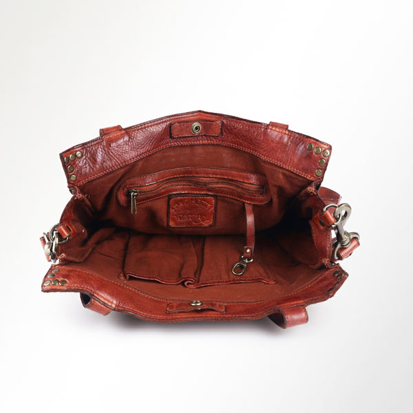 SWC133 Signature Rivet-Trim Tote Bag