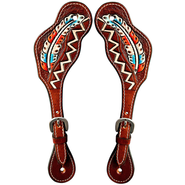 BER263-Western American Leather Spur Strap
