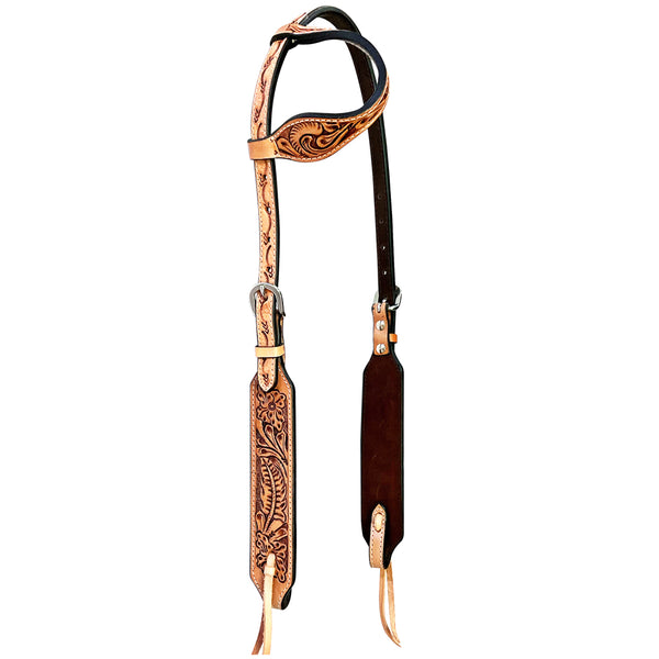 BER265-Western Leather One Ear Headstall