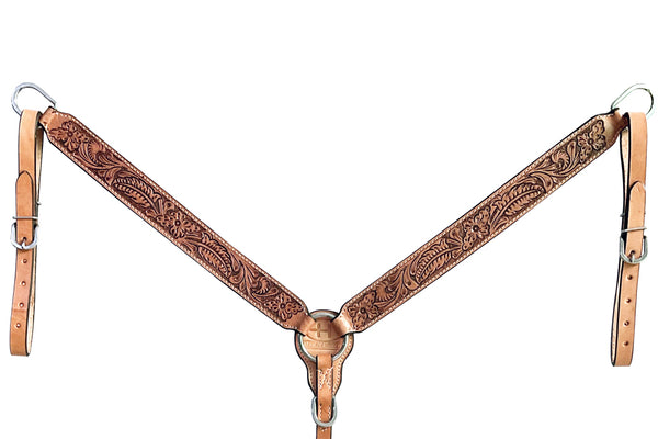 BER265-Western Leather Breast Collar