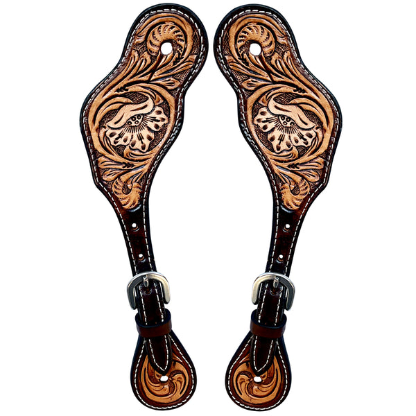 BER267-Western American Leather Spur Strap