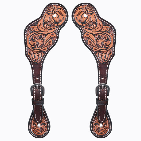 BER268-Western American Leather Spur Strap