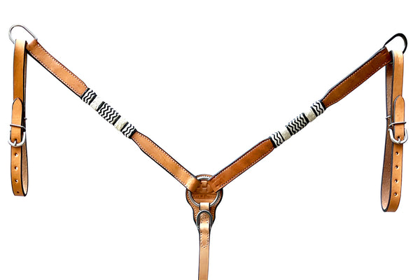 BER272-Western Leather Breast Collar