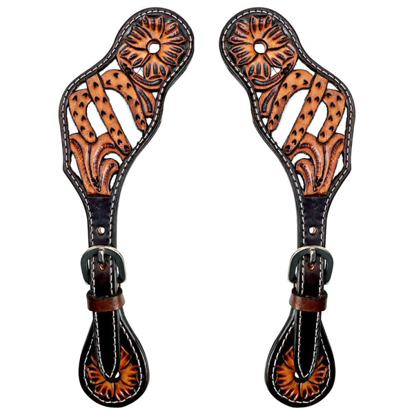 BER280-Western American Leather Spur Strap