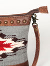 ADBG783 American Darling Western Leather Cross body Bag - Handcrafted Woven Saddle Blanket Purse