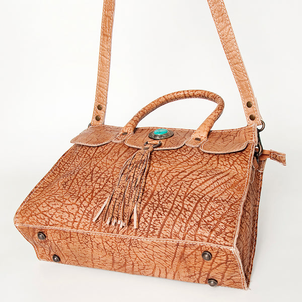 ADBG704 American Darling Handcrafted Western Leather Tote Bag with Tassels