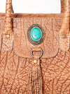 ADBG704 American Darling Handcrafted Western Leather Tote Bag with Tassels