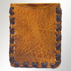 ADCCM103 Rustic Hand-Stitched Leather Card Holder - Western Minimalist Wallet