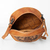 ADBG839 American Darling Western Canteen Bag Hand Tooled Floral Carved with Hair-On Cowhide