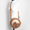 ADBG839 American Darling Western Canteen Bag Hand Tooled Floral Carved with Hair-On Cowhide