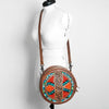 ADBG839 American Darling Western Canteen Bag Hand Tooled Floral & Hand Woven Saddle Blanket