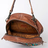 ADBG839 American Darling Western Canteen Bag Hand Tooled Floral & Hand Woven Saddle Blanket