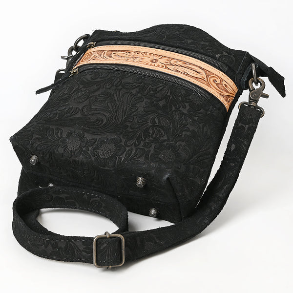 ADBG840 American Darling Western Cross body Bag - Hand Tooled Floral Carved Damascus Embossed Leather
