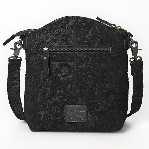 ADBG840 American Darling Western Cross body Bag - Hand Tooled Floral Carved Damascus Embossed Leather
