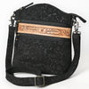 ADBG840 American Darling Western Cross body Bag - Hand Tooled Floral Carved Damascus Embossed Leather