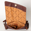 ADBG841 American Darling Western Small Cross body Bag Hand Tooled Floral with Fringes