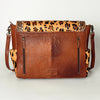 ADBG842 American Darling Western Messenger Bag - Hand Tooled Floral Leather & Hair-On Cowhide