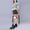 ADBG843 American Darling Hand Tooled Floral Leather & Hair-On Cowhide Cross body Bag with Fringes