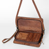 ADBG844 American Darling Hand Tooled Floral & Hand Woven Saddle Blanket Small Cross body Bag