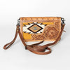 ADBG844 American Darling Hand Tooled Floral & Hand Woven Saddle Blanket Small Cross body Bag