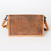 ADBG844 American Darling Hand Tooled Floral & Hand Woven Saddle Blanket Small Cross body Bag
