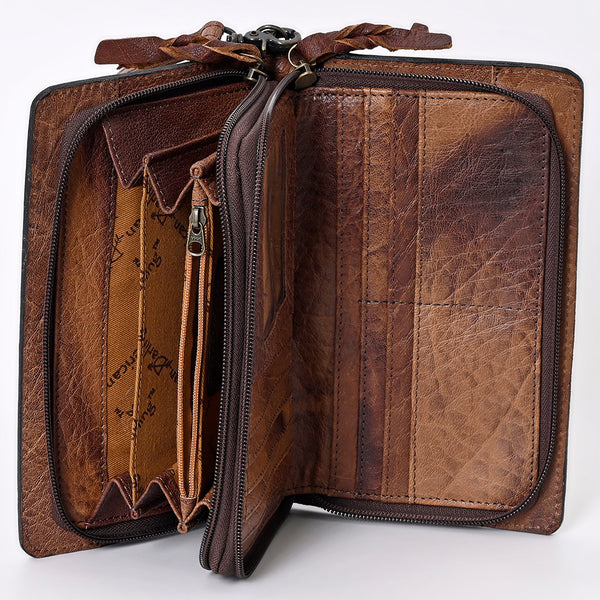 ADBG844 American Darling Hand Tooled Floral & Hand Woven Saddle Blanket Small Cross body Bag