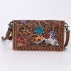 ADBG844 American Darling Hand Tooled Floral & Hand Woven Saddle Blanket Small Cross body Bag