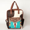 ADBG849 American Darling Handcrafted Hair-On Cowhide & Tooled Leather Western Backpack