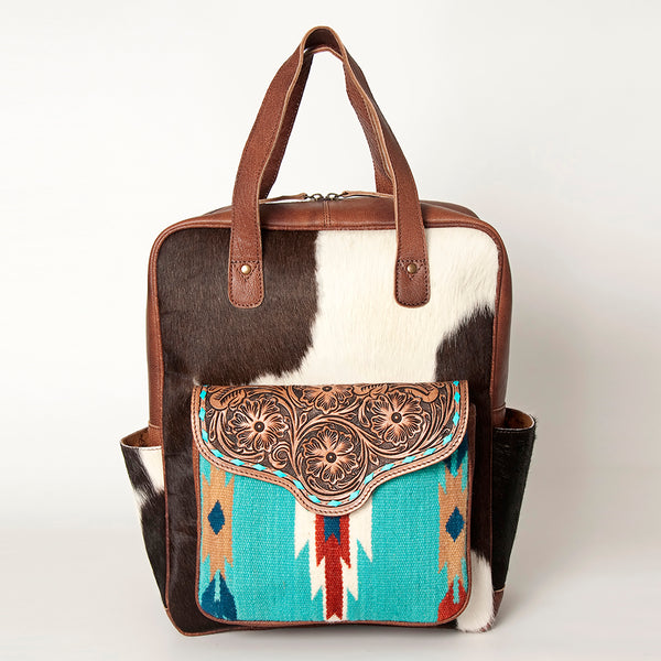 ADBG849 American Darling Handcrafted Hair-On Cowhide & Tooled Leather Western Backpack