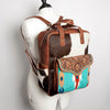 ADBG849 American Darling Handcrafted Hair-On Cowhide & Tooled Leather Western Backpack