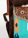 ADBG849 American Darling Handcrafted Hair-On Cowhide & Tooled Leather Western Backpack