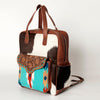 ADBG849 American Darling Handcrafted Hair-On Cowhide & Tooled Leather Western Backpack
