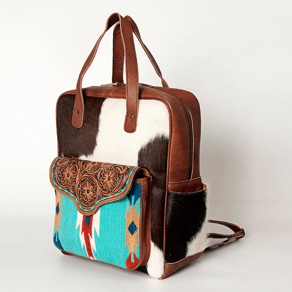ADBG849 American Darling Handcrafted Hair-On Cowhide & Tooled Leather Western Backpack